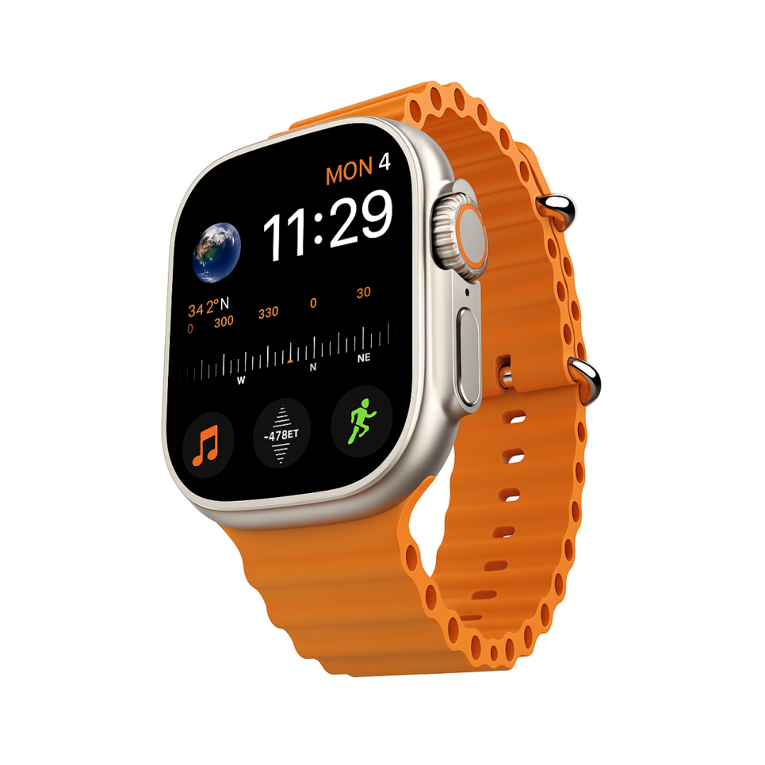 Foscous S9 Ultra Smartwatch | Bluetooth Calling | 1.96" Large HD Touchscreen Display | Heart & SpO2 Monitoring | Voice Assistant | Fitness Tracker | IP67 Water Resistant