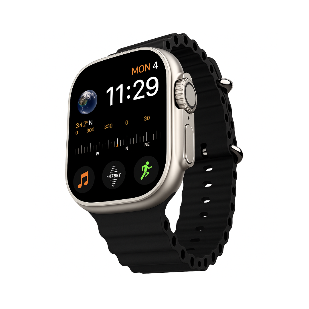 Foscous S9 Ultra Smartwatch | Bluetooth Calling | 1.96" Large HD Touchscreen Display | Heart & SpO2 Monitoring | Voice Assistant | Fitness Tracker | IP67 Water Resistant