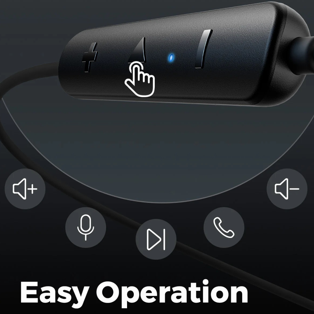 Foscous FS-2BT Bluetooth Earphones | Powerful Bass, 30 Hours Battery, Fast Charging, Built-in Magnetic Design, Water-Resistant, Built-in MIC & Crystal Clear Sound