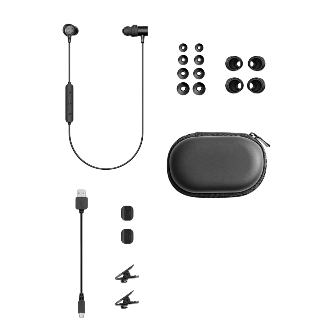 Foscous FS-2BT Bluetooth Earphones | Powerful Bass, 30 Hours Battery, Fast Charging, Built-in Magnetic Design, Water-Resistant, Built-in MIC & Crystal Clear Sound