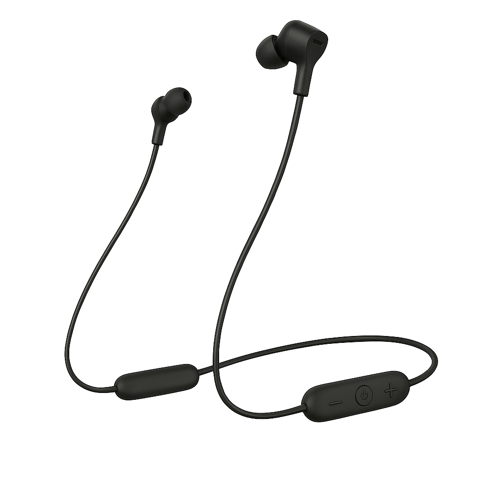 Foscous ATP Bluetooth Earphones | Powerful Bass, 30 Hours Battery, Fast Charging, Built-in Magnetic Design, Water-Resistant, Built-in MIC & Crystal Clear Sound - Black