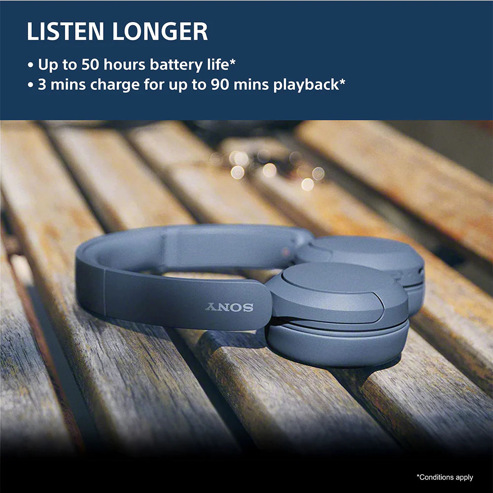 Sony WH-CH520 Wireless On-Ear Bluetooth Headphones with MIC