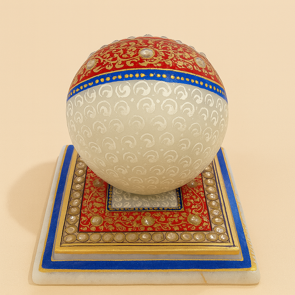 Rajwada Glory Hand-Painted Marble Clock