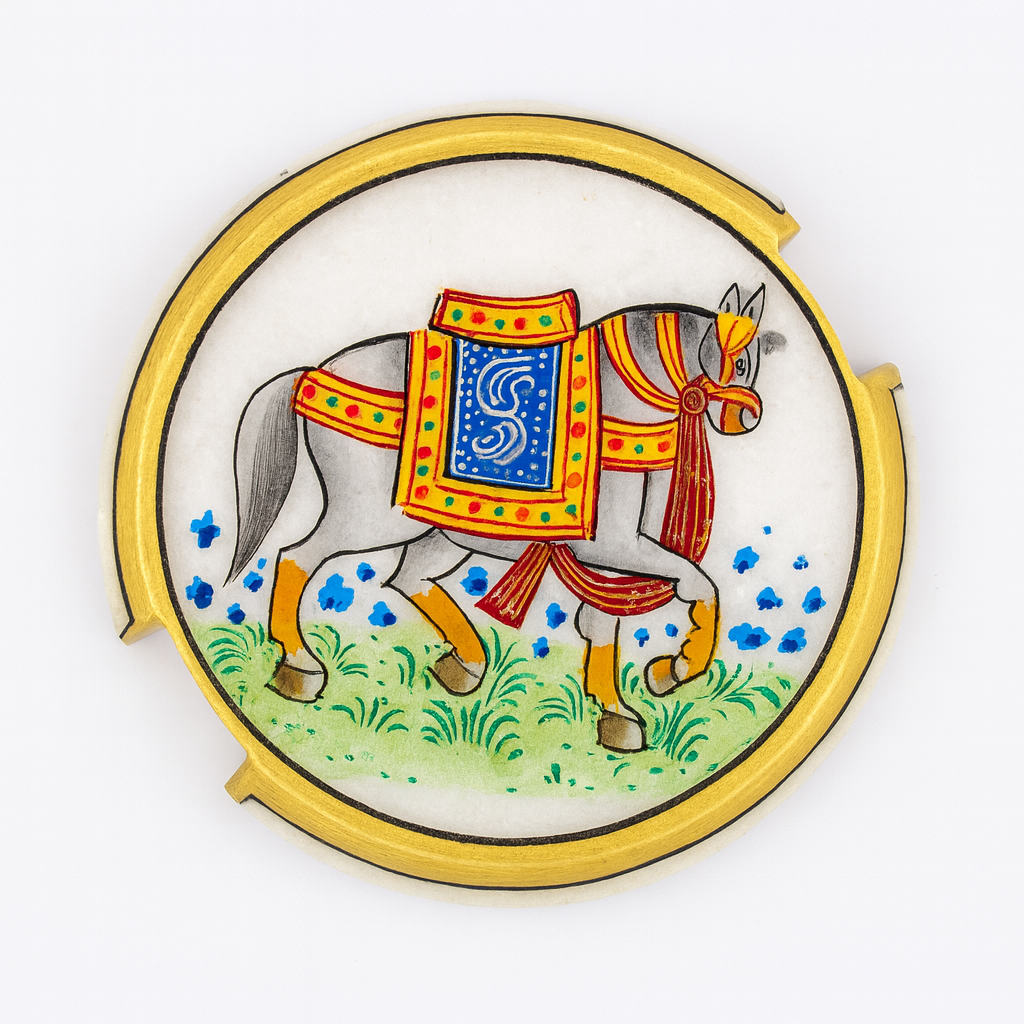 Shahi Sawari Marble Coaster Set