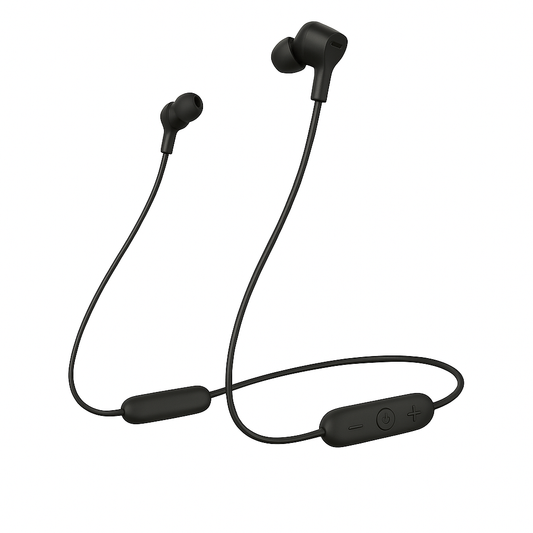 Foscous ATP Bluetooth Earphones | Powerful Bass, 30 Hours Battery, Fast Charging, Built-in Magnetic Design, Water-Resistant, Built-in MIC & Crystal Clear Sound - Black