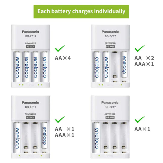 Charger for AA and AAA Eneloop Rechargeable Batteries