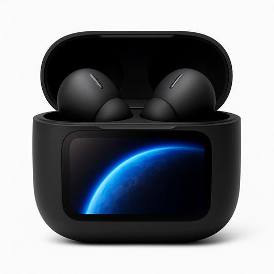 Foscous FS-310TWS Earbuds with Display | Hybrid ANC, Spatial Audio, 40H Battery & Fast Charging