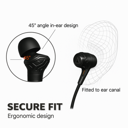 Foscous Powerful Bass In-Ear Wired Earphones with MIC - FS-6BW