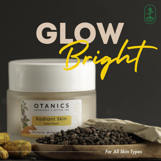 Otanics Radiant Skin Face Pack | Glowing & Brightening Skin  | Controls Shine & Refines Skin | All Skin Type | Men & Women | 50g