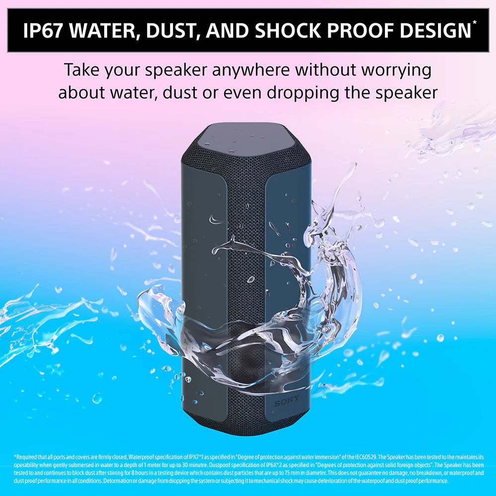 Sony SRS-XE300 Portable Wireless Bluetooth Speaker with IP67 water, dust, and shock proof design