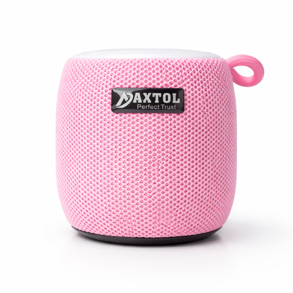 Axtol Portable Bluetooth Speaker with RGB Lights, Deep Bass, 1200mAh Battery, USB/TF Support, Waterproof & Built-in Mic
