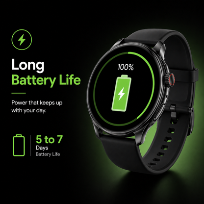 Foscous S6 Elite smartwatch with 5 to 7 days battery life