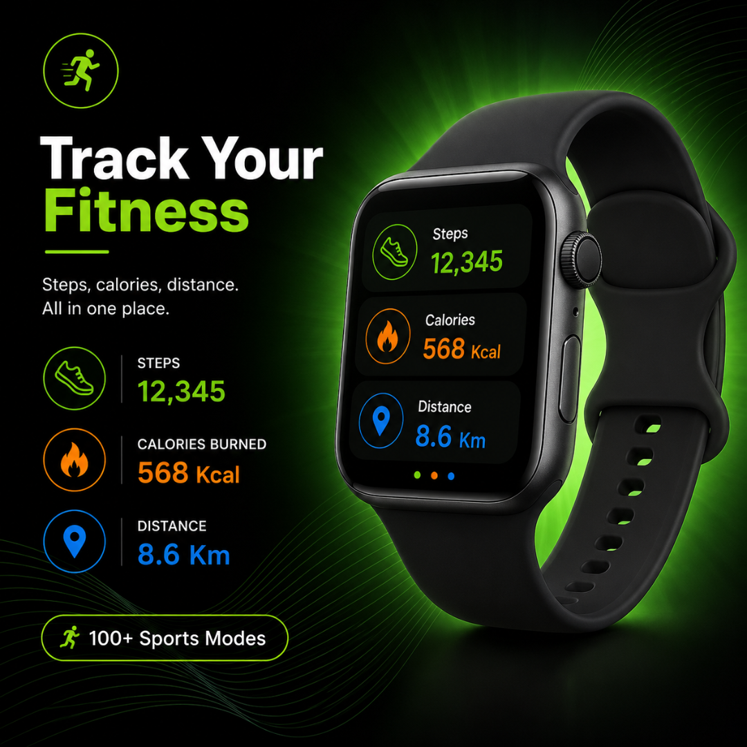 Foscous NuGen Series 12 Smart Watch | Bluetooth Calling | Health & Fitness Tracker | Multiple Sports Modes