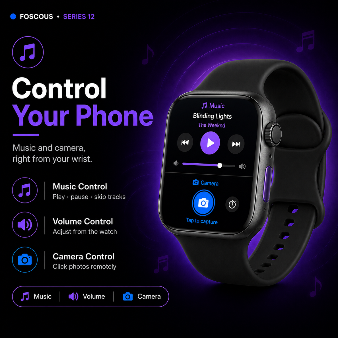 Foscous NuGen Series 12 Smart Watch | Bluetooth Calling | Health & Fitness Tracker | Multiple Sports Modes